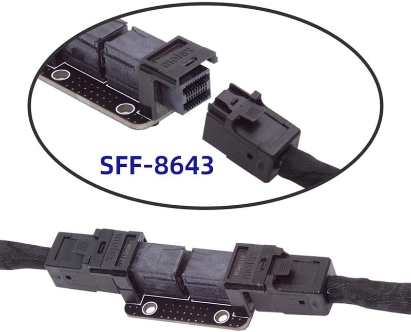 NFHK PCI-Express 4.0 Mini SAS HD SFF-8643 Female auf SFF-8643 Female PCBA Coupler Adapter Extender