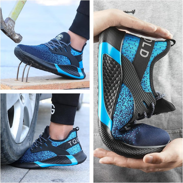 tqgold Sicherheitsschuhe Herren Damen Leicht Arbeitsschuhe Sportlich Schutzschuhe Stahlkappenschuhe