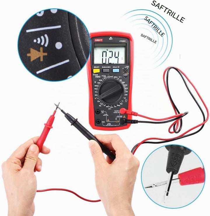 Multimeter UNI-T UT890D+ Effektivwert Voltmeter Amperemeter Ohmmeter AC/DC-Zählerstrom Spannungswide