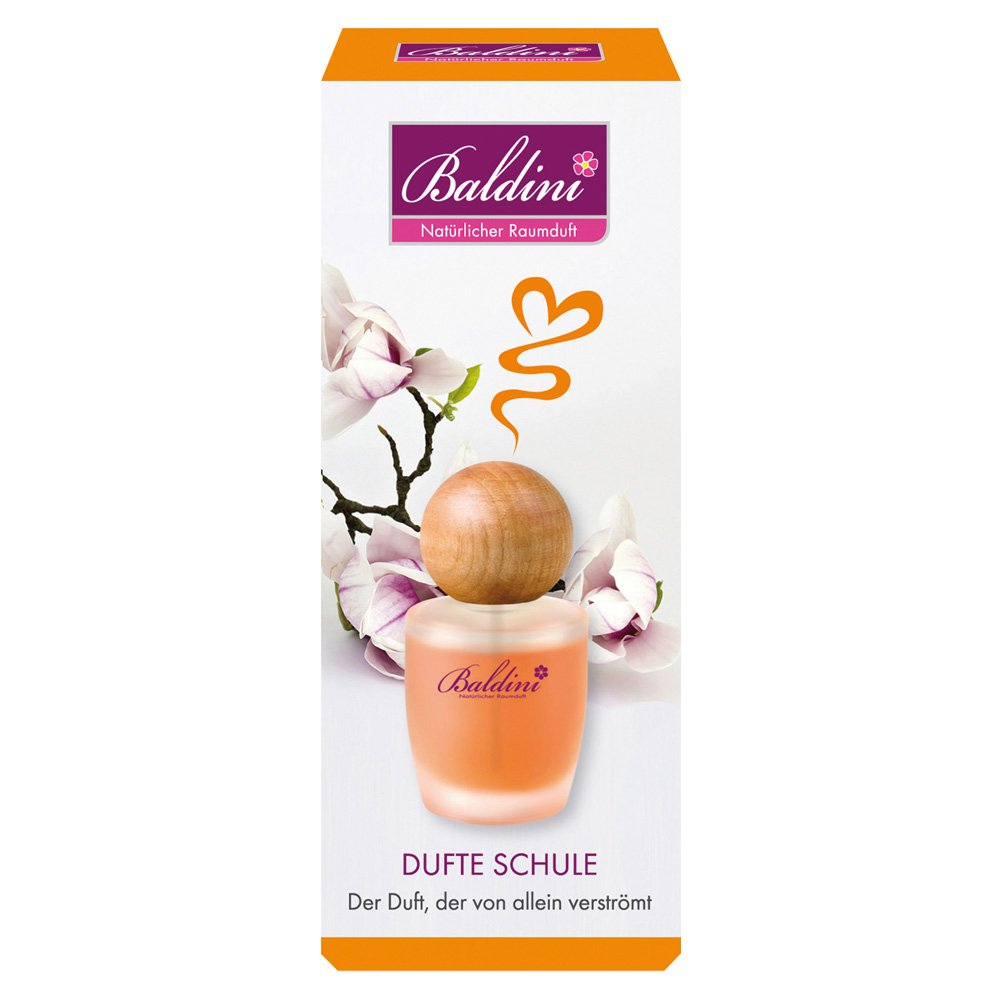 Baldini Dufte Schule Flacon mit Holzaufsatz rund, 30 ml, Dufte Schule