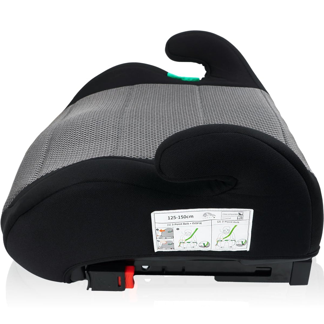 Sitzerhöhung mit ISOFIX Befestigungssystem i-Size Norm Kinder Auto Sitz 125 – 150 cm Körpergrösse EC