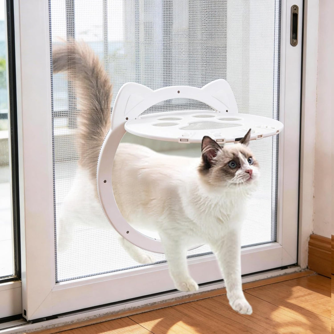 Katzenklappe für Fliegengitter, Katzentür für FensterKatzenklappe Innentür Aussentür Hundeklappe, K-