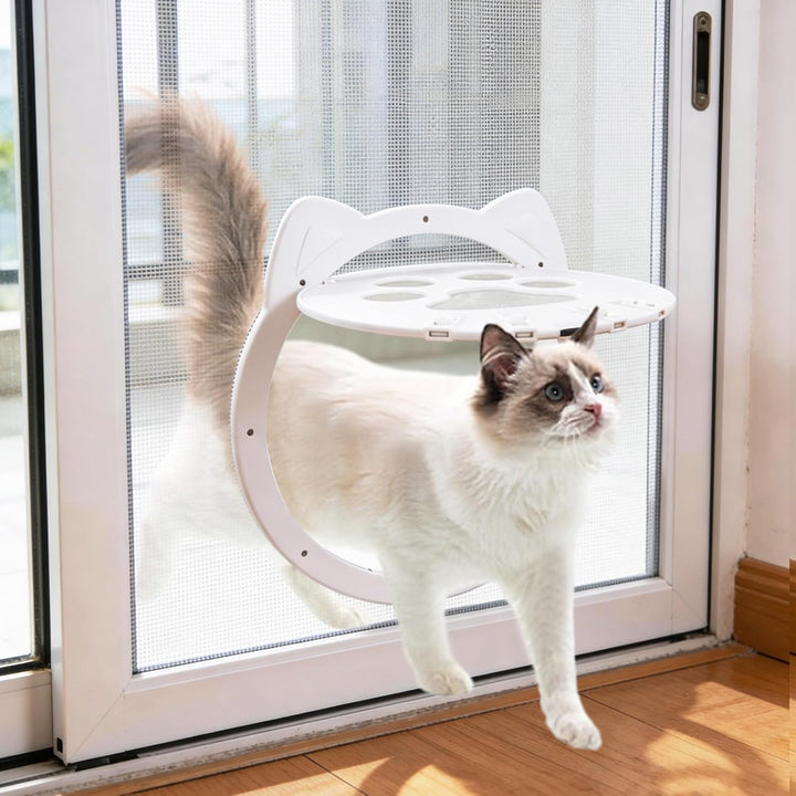 Katzenklappe für Fliegengitter, Katzentür für FensterKatzenklappe Innentür Aussentür Hundeklappe, K-