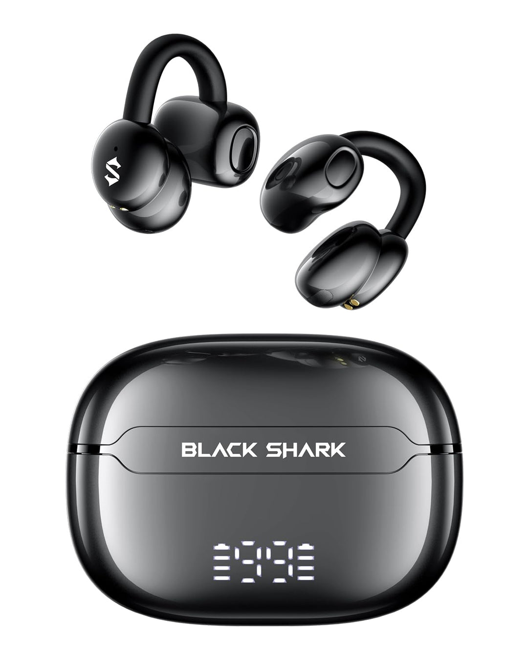 Black Shark T19 Open Ear Kopfhörer Kabellos Bluetooth Clip On Ohrhörer, 5g Leicht komfortabel, Adapt