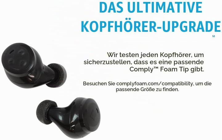 Comply TrueGrip TW-400-C, universeller Memory-Schaum für die meisten In-Ear Kopfhörer, Grösse S, S