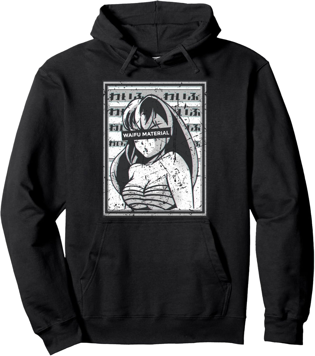 Waifu Material Anime Teen Girl Vintage Japanisch Waifu Pullover Hoodie