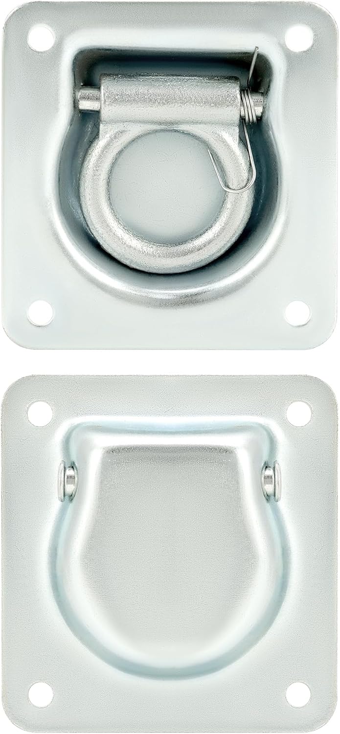 QWORK® 6 Stück Zurrösen für Anhänger, zurrmulde, anhänger zubehör,Befestigung für den Transport von
