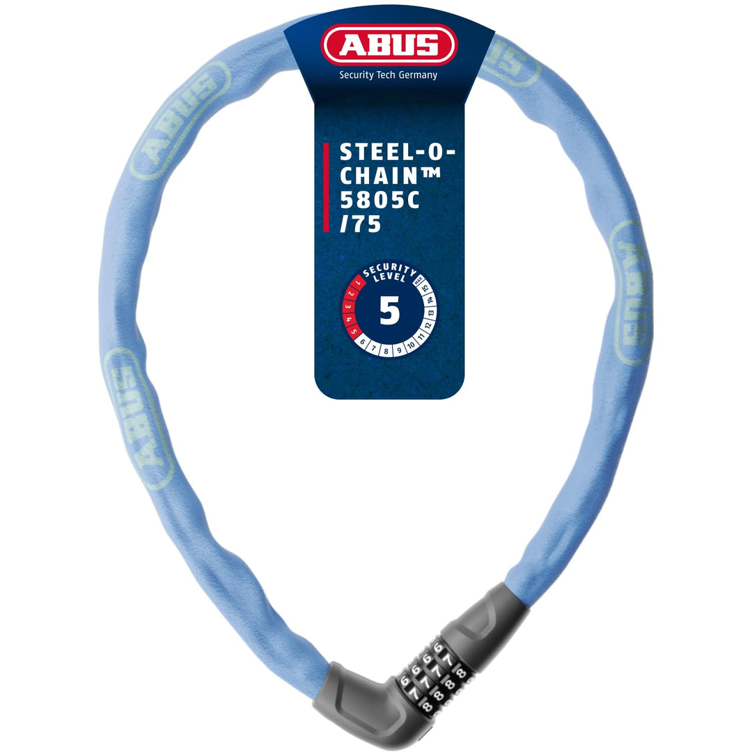 ABUS Kettenschloss Steel-O-Chain 5805C – Zahlenschloss aus 5 mm starken Stahlkette – ABUS-Sicherheit