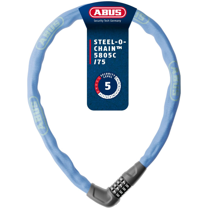 ABUS Kettenschloss Steel-O-Chain 5805C – Zahlenschloss aus 5 mm starken Stahlkette – ABUS-Sicherheit