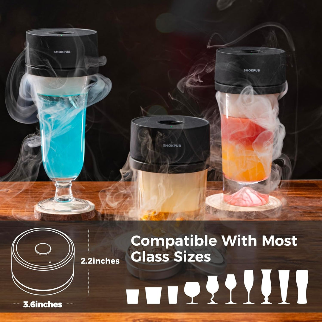 Elektrisches Whisky Smoker Set, Cocktail Smoker Kit mit 6 Holzspänen, Whiskey Smoker Kit Mit Eingeba