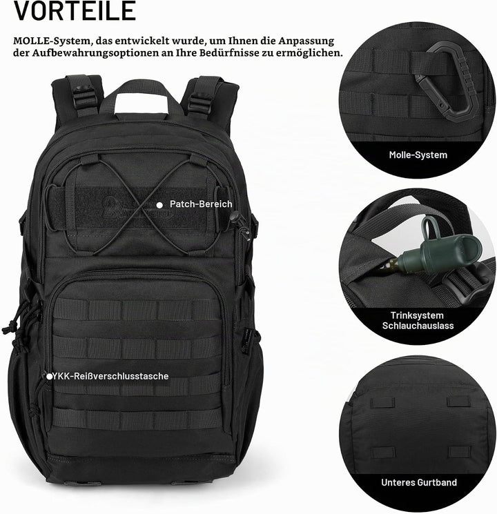 Mardingtop 28L/40L Militär Rucksack Wanderrucksäcke Trekkingrucksack Tactical Molle Rucksack für Cam