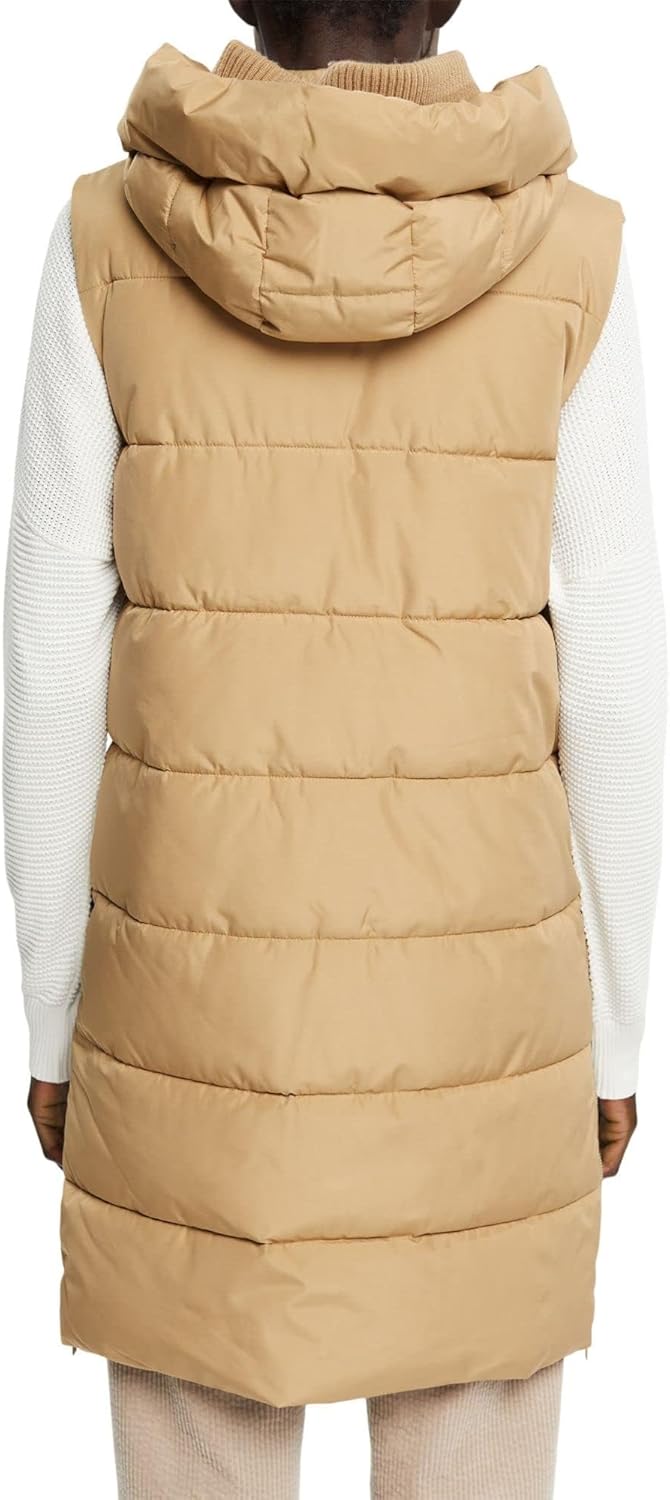 ESPRIT Damen Weste L 250/KHAKI BEIGE, L 250/KHAKI BEIGE