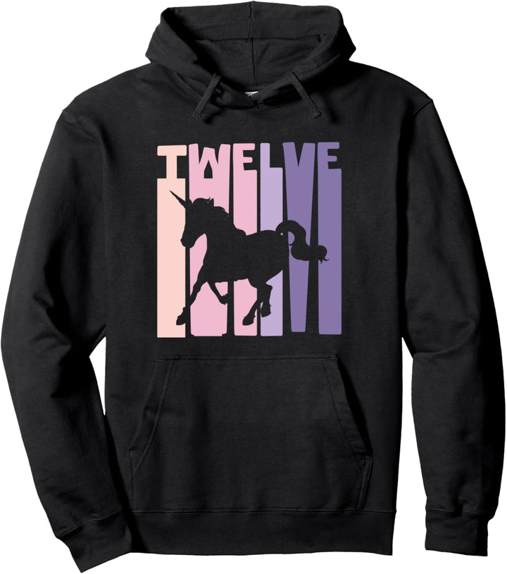 12. Geburtstag Süsses Einhorn Motiv für Mädchen 12 Jahre alt Pullover Hoodie