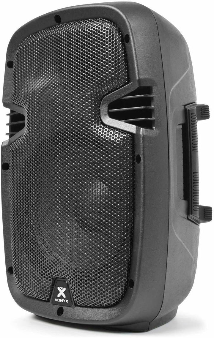 Vonyx SPJ-800A, PA Aktiv Lautsprecher, DJ Box, 200 Watt 8 Zoll High End aktiver Speaker, DMX, Cinch,