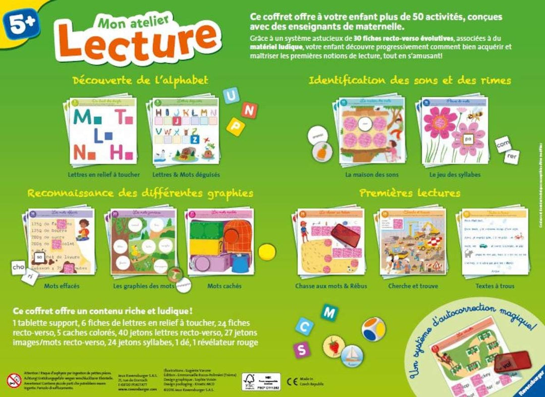 RAVENSBURGER – Mon Atelier Lecture – Spiel, französische Version neue Version, neue Version