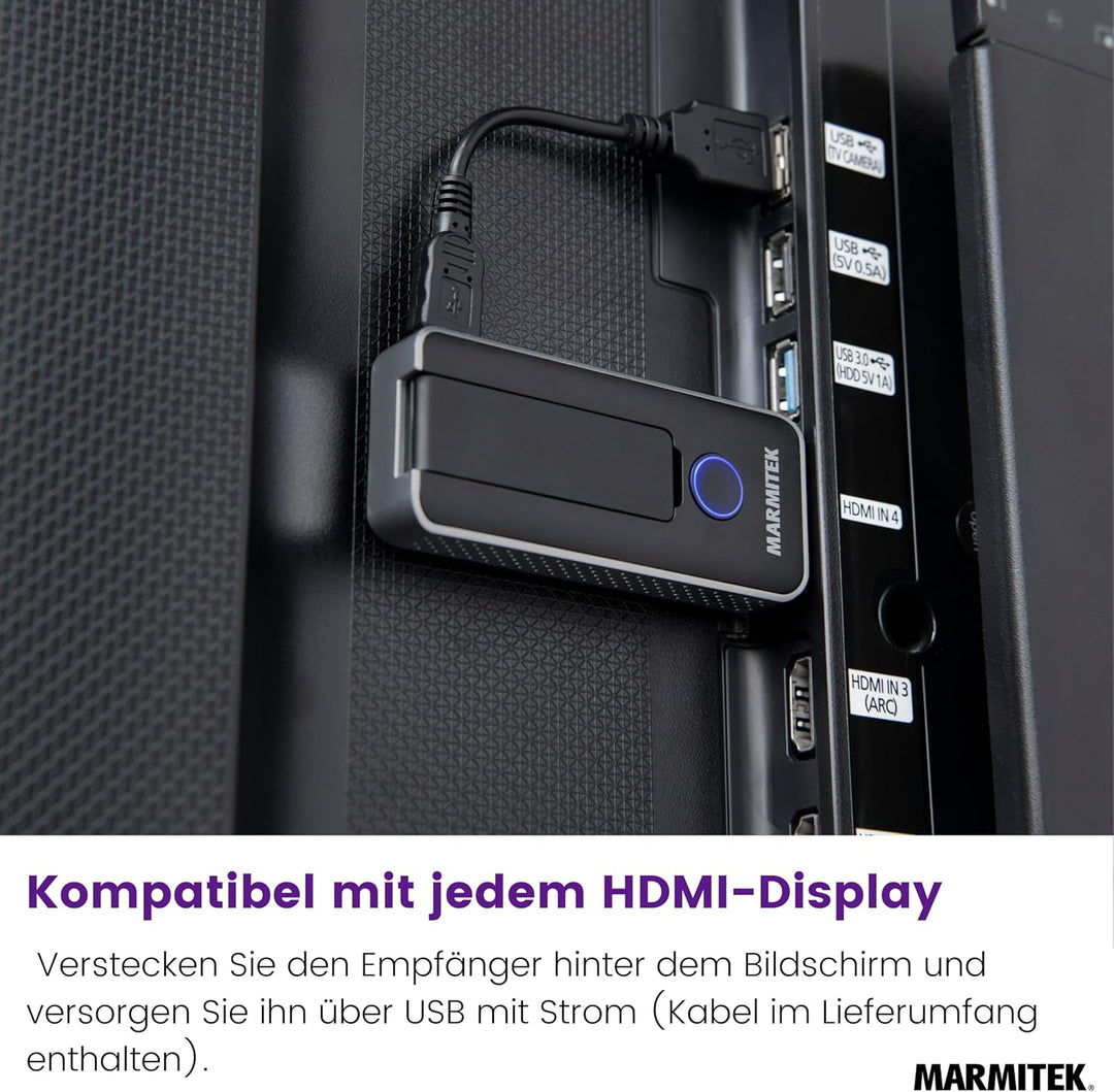 Drathlose HDMI Extender – Marmitek STS1-1080p Full HD – Kabelloses HDMI-Sender – Verbinden Sie Ihren