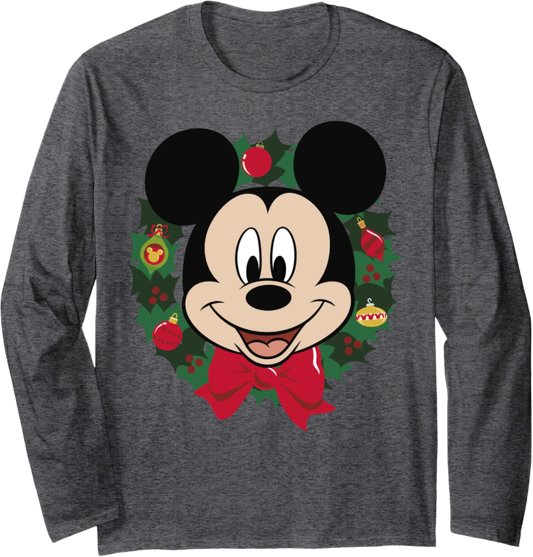 Disney Mickey And Friends Weihnachten Mickey Wreath Langarmshirt