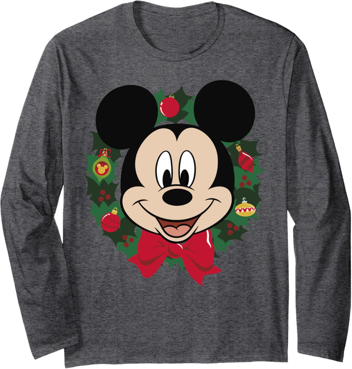 Disney Mickey And Friends Weihnachten Mickey Wreath Langarmshirt