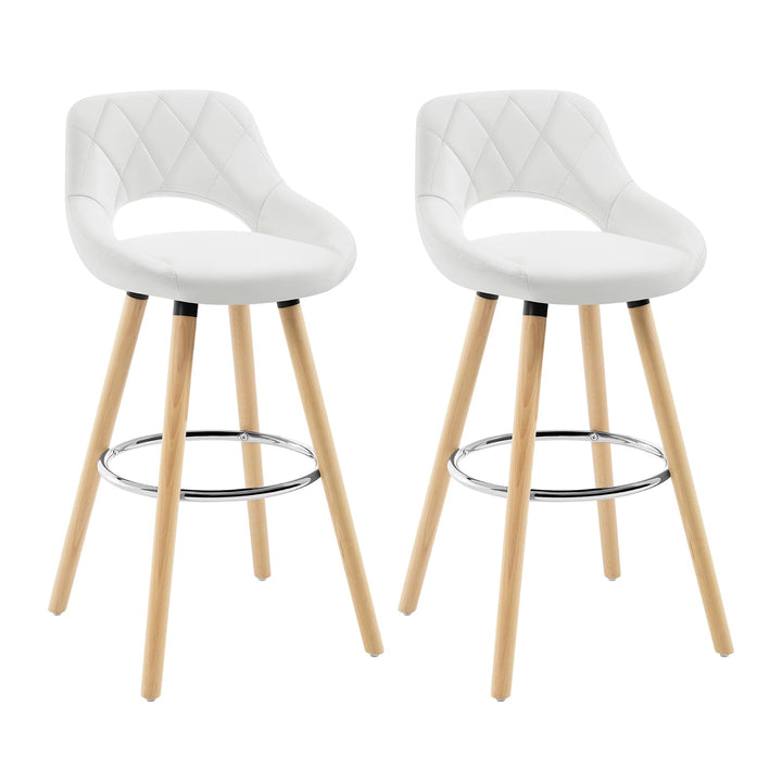 WOLTU Barhocker 2er Set, Barstuhl Küchenhocker Thekenhocker, Hocker mit Rückenlehne Fussstütze, aus
