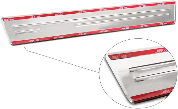 Inox door sill protectors compatible with Mitsubishi Eclipse Cross PHEV 2021- 'Hybrid' - 4-pieces