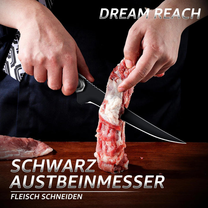 Dream Reach Filetiermesser Fisch Ausbeinmesser - Scharfe Fischmesser Full Tang Küchenmesser für Fisc