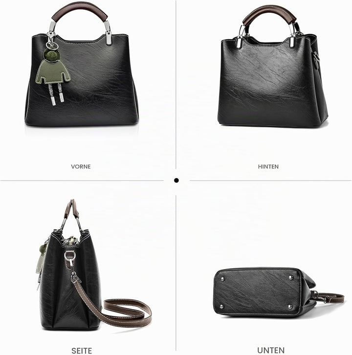 NICOLE &amp; DORIS Handtasche Damen Klein Umhängetasche Crossbody PU Leder Henkeltasche Schultertasche V