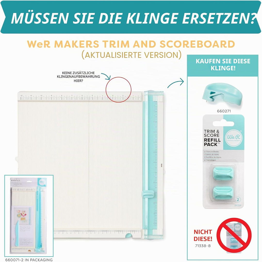 We R Memory Keepers 660071 Trim and Scoreboard, Weiss, 12'x 12' Einzelbett, Einzelbett