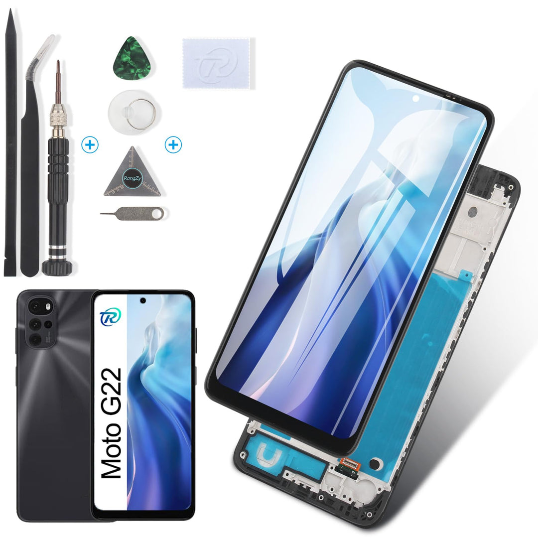 RongZy Kompatibel mit Motorola Moto G22 XT2231-2 Ersatz Bildschirm LCD Display und Touchscreen-Digit