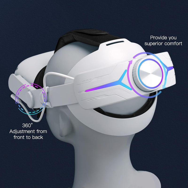 Nalezuns VR Brille VR Headset pc, 8000mAh Akku 3D VR Brille 110° FOV Zubehör PC, Headset mit LED Hin