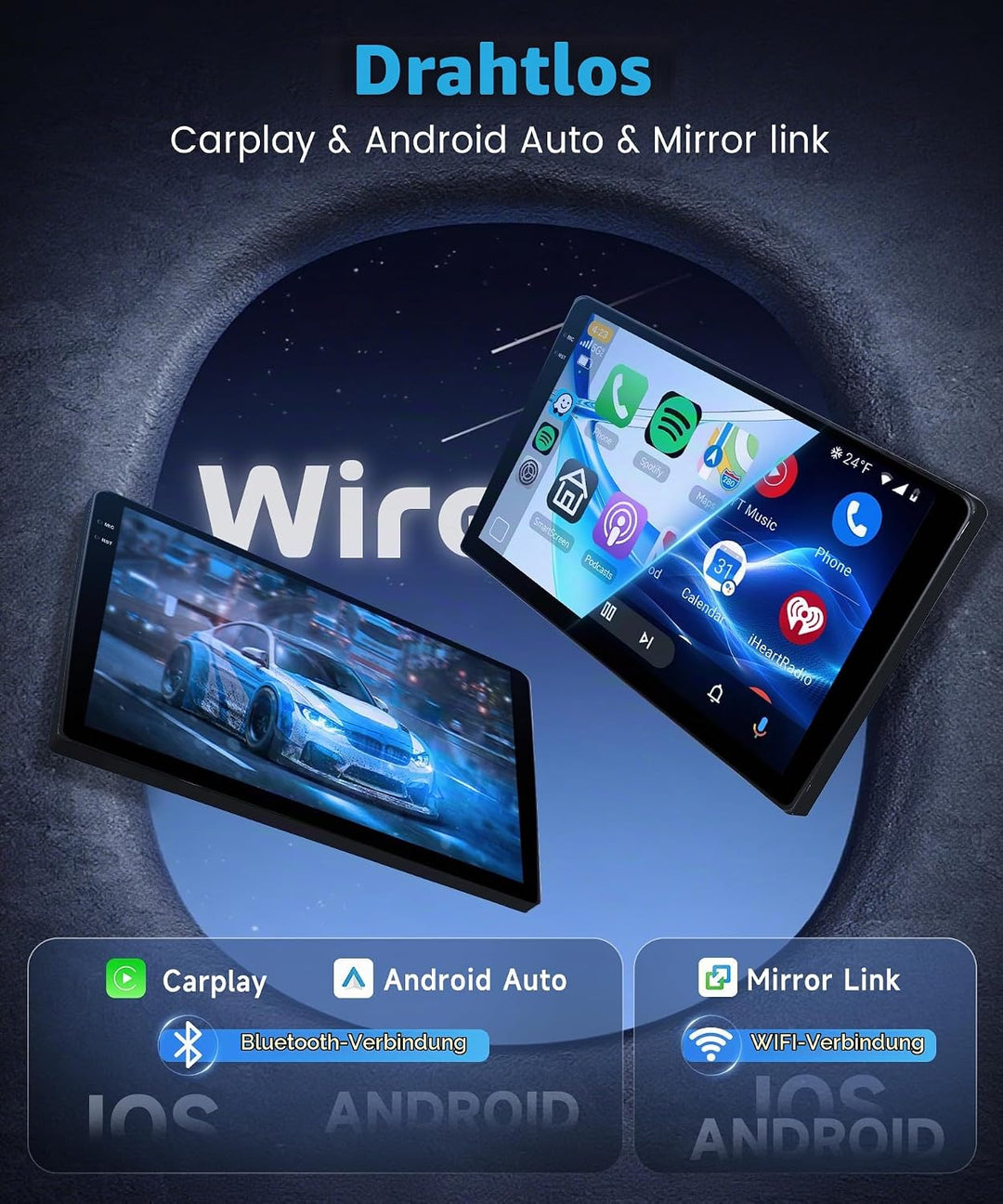 4G+128G Rimoody 9" Android Autoradio für Mercedes Benz C Class W204 S204 2006-2011 Wireless Carplay