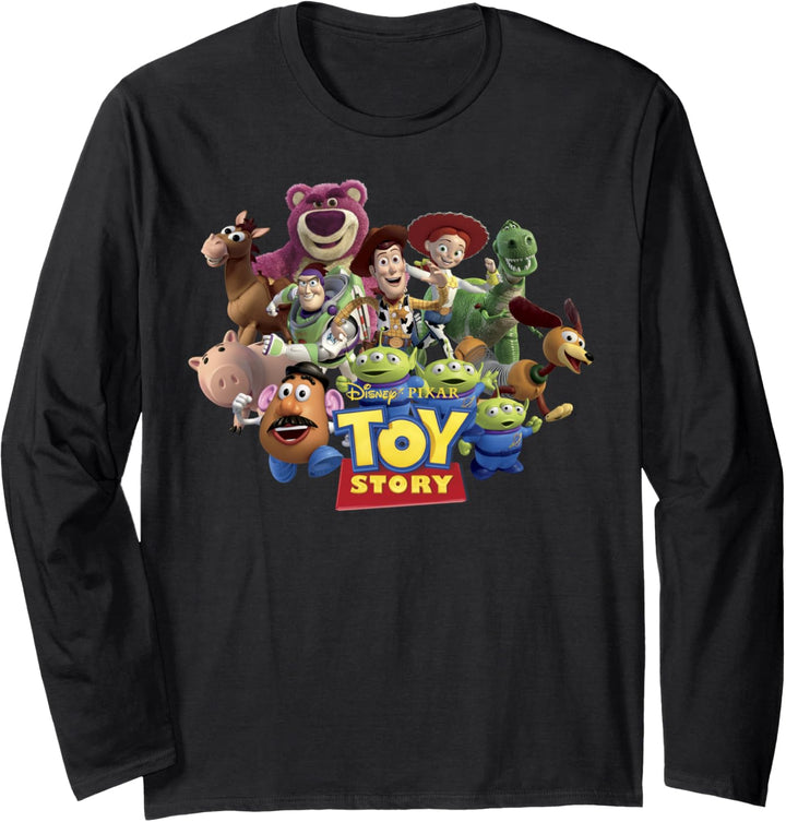 Disney Pixar Toy Story Buzz Woody Jessie Running Langarmshirt