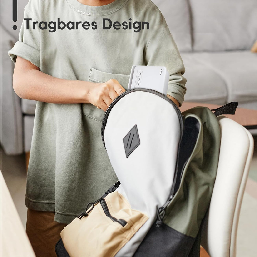 Mini Beamer, AKIYO Mini Projektor, Tragbarer Filmprojektor 1080P Unterstützt für Kindergeschenk, Hei