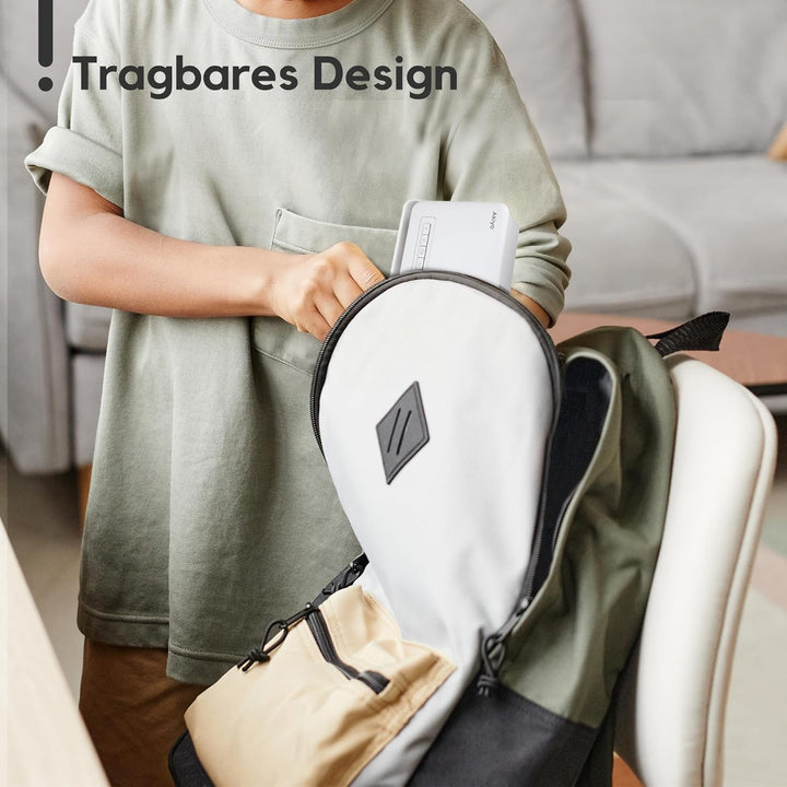 Mini Beamer, AKIYO Mini Projektor, Tragbarer Filmprojektor 1080P Unterstützt für Kindergeschenk, Hei