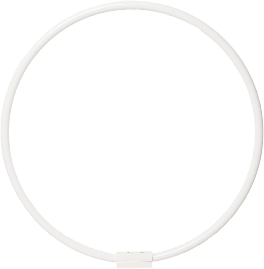 Ekershop ALU RINGSTANGE Weiss RUND Ø 80 cm DUSCHVORHANGSTANGE WINKELSTANGE FÜR