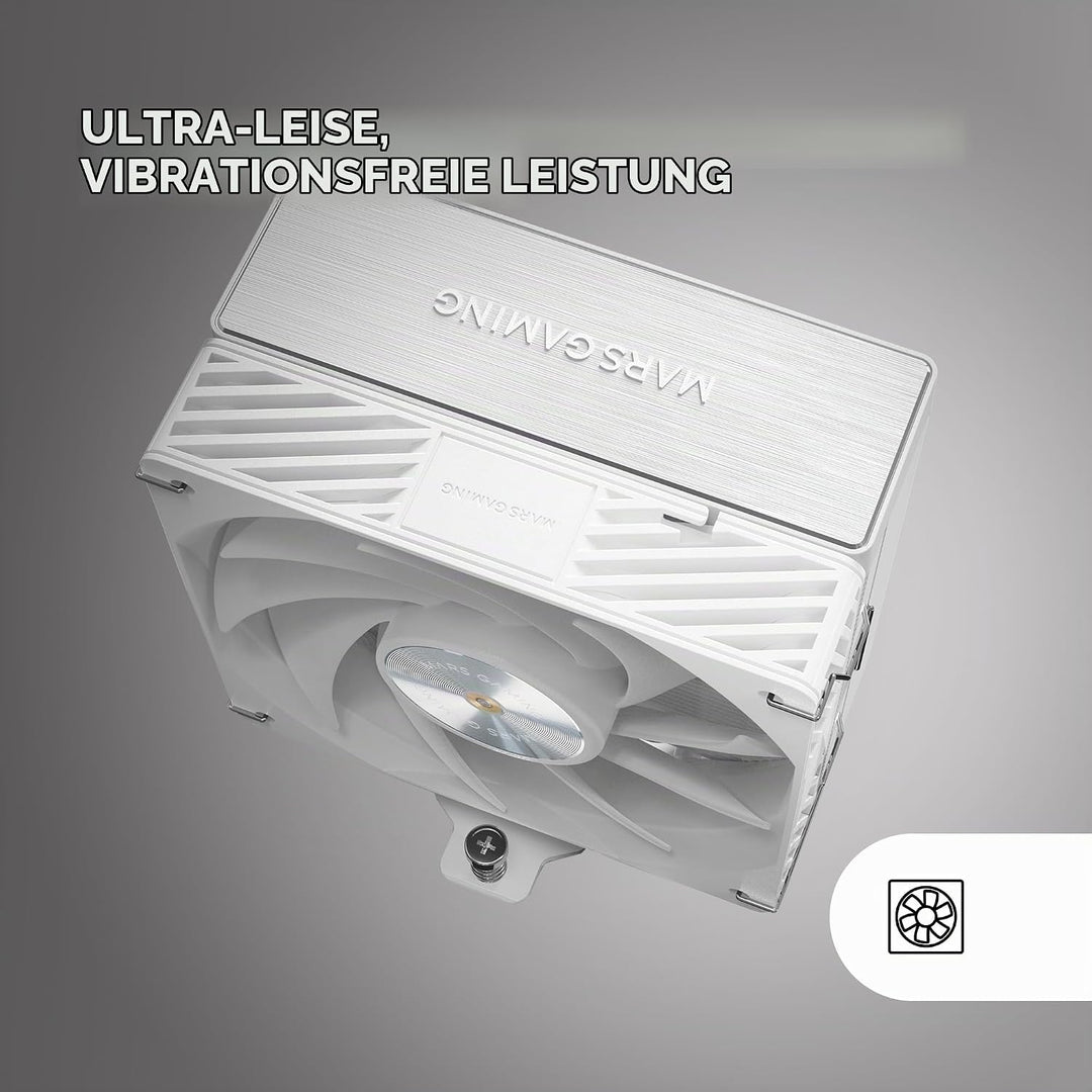MARS GAMING MCPU-X5, CPU-Kühler 280W TDP, 5x HCT-Heatpipes der Neuen Generation, PWM-Lüfter SI Extre