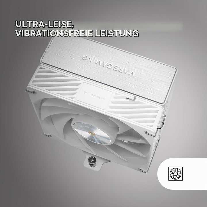 MARS GAMING MCPU-X5, CPU-Kühler 280W TDP, 5x HCT-Heatpipes der Neuen Generation, PWM-Lüfter SI Extre