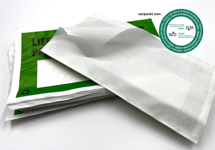 umschlag-discount – grüne Versandtaschen aus Papier für Lieferscheine, Rechnungen, Retourenscheine &