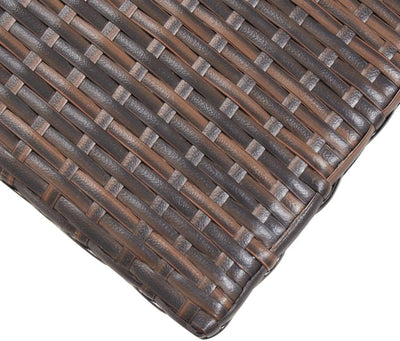 ZQQLVOO Teetisch Braun 50 x 50 x 47 cm Poly Rattan Garten Terrasse Esstisch Campingtisch Partytisch