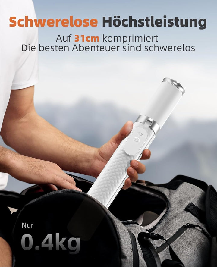 158cm Telefon Handy Stativ Ständer, All in 1 Selfie Stick mit Fernbedienung, tragbares Reisestativ f