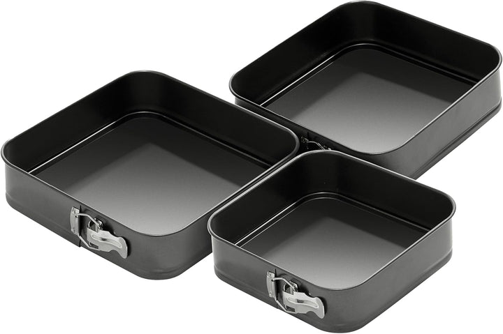 Premier Housewares 104267 Housewares Quadratische Springformen, 0,4 mm, antihaftbeschichtet, 24 / 26