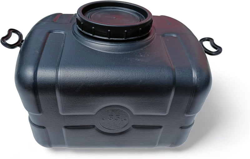 Varile Nutzwassertank inkl.1/2 Zoll Anschluss, Schraubdeckel für Camping und Keller Schwarz 85 L, 85