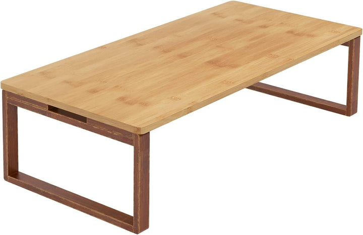 SogesHome Bambus Beistelltisch Couchtisch Kaffeetisch Klappbarer Niedriger Zen Teetisch Bodentisch T