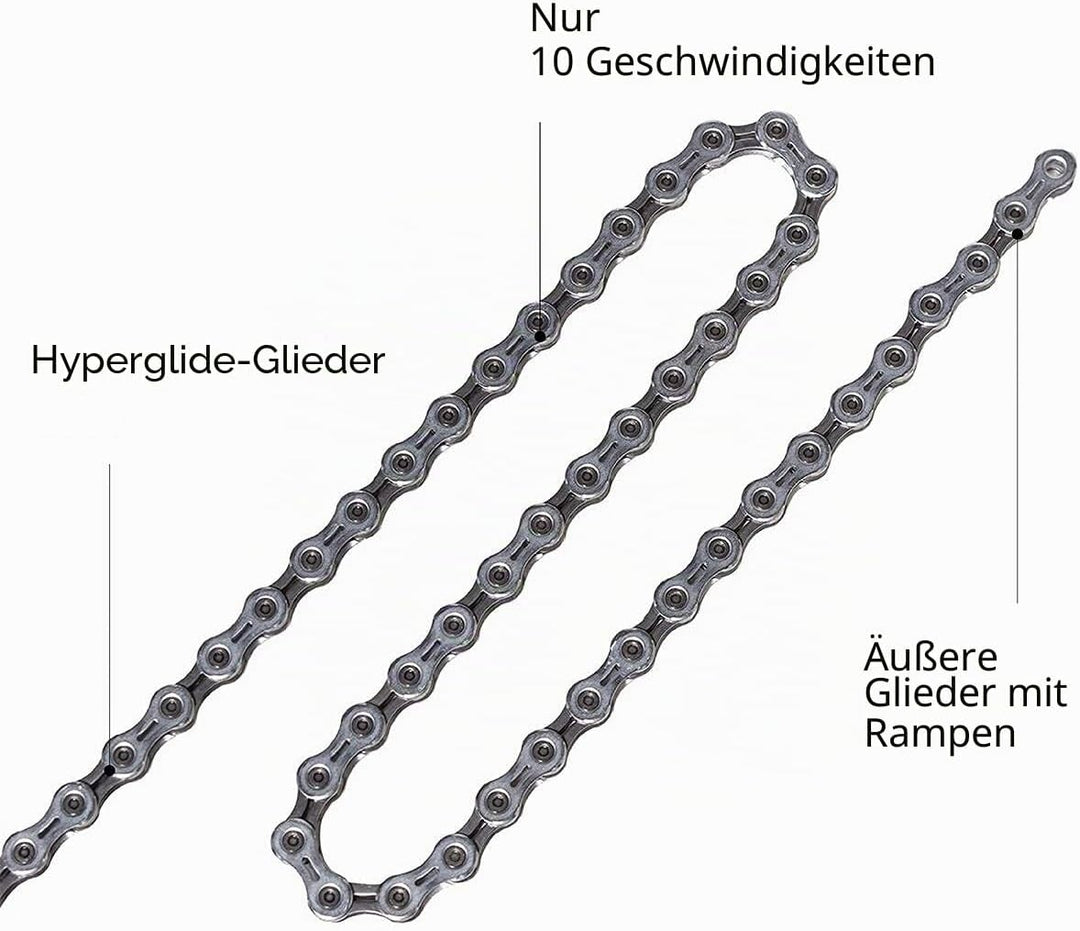 SHIMANO Ultegra 6701 10-fach Kette, Silber, True
