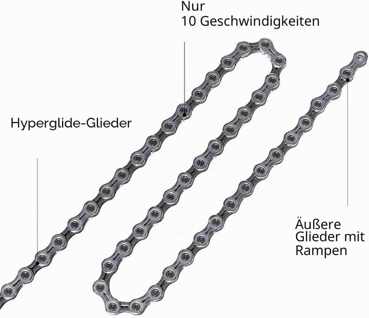 SHIMANO Ultegra 6701 10-fach Kette, Silber, True