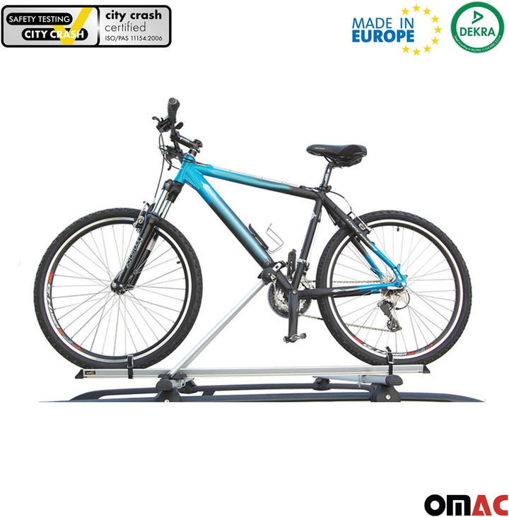 Fahrradträger Dachfahrradträger bis 15kg Fahrradhalter Aluminium Fahrräder 15 kg / 1tlg Silber, 15 k