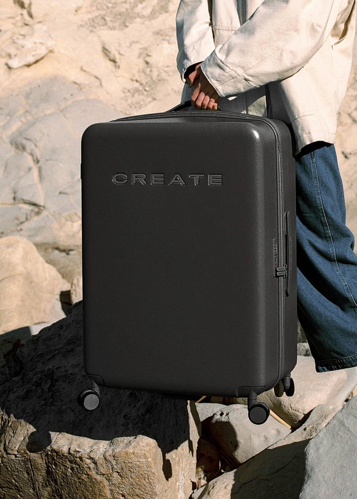 CREATE / Luggage Studio/Polycarbonat-Koffer Schwarz / 53x31x76cm / TSA-Vorhängeschloss, 4 multidirek
