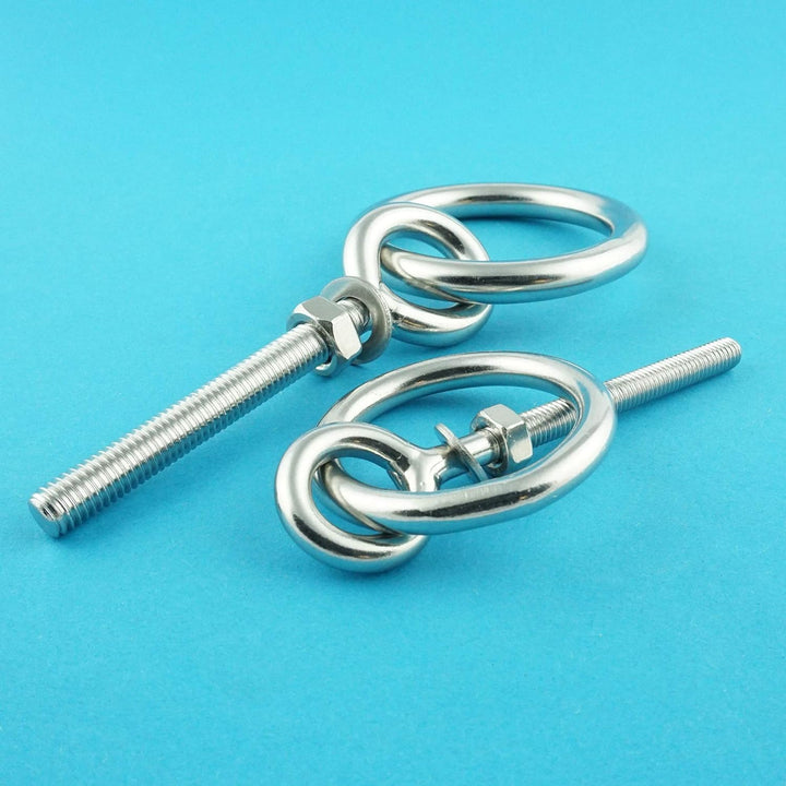 Eisenwaren2000 | M12 x 150 mm Augbolzen mit Ring (2 Stück) - Ösenschrauben - metrisches Gewinde - Ri