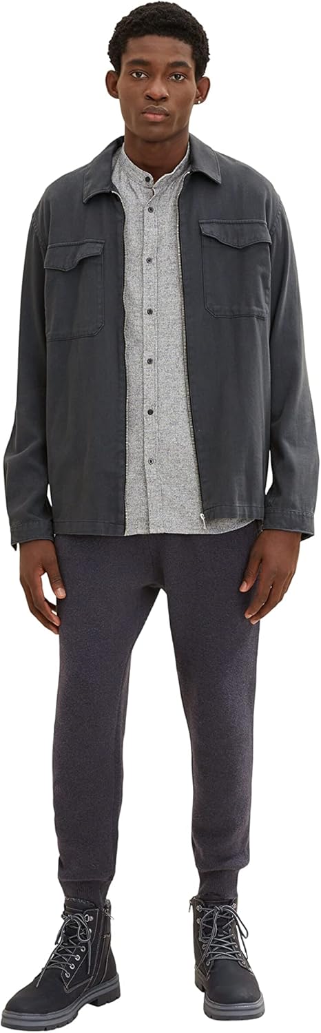 TOM TAILOR Denim Herren Slim Fit Hemd XXL 30699 - Soft Light Beige Structure, XXL 30699 - Soft Light