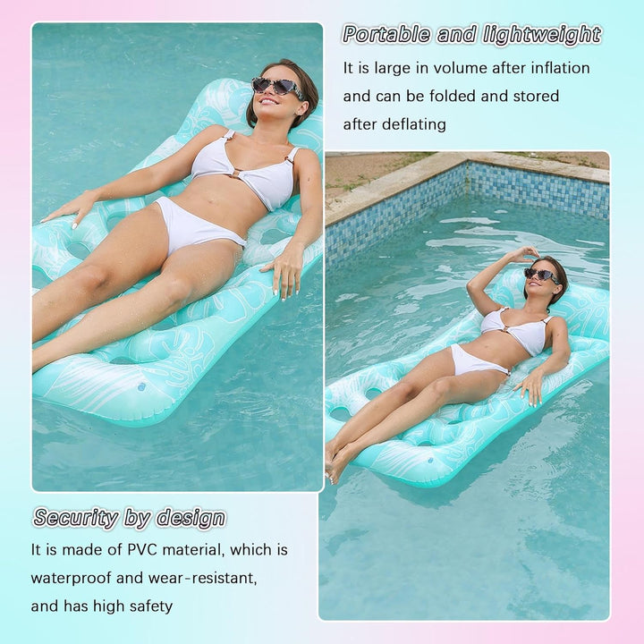 Luftmatratze Pool 170x80cm,Wasserhängematte,Schwimmmatratze, Pool Spielzeug,Tragbarer Schwimmstuhl f