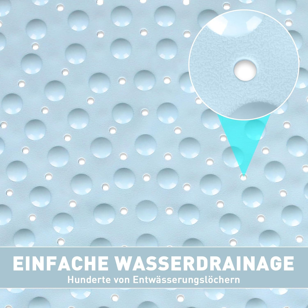 Duschmatte rutschfest Eckduschmatte 70 * 70cm, Duscheinlage Dreieckig mit Saugnäpfe für Eckdusche, D